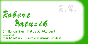 robert matusik business card